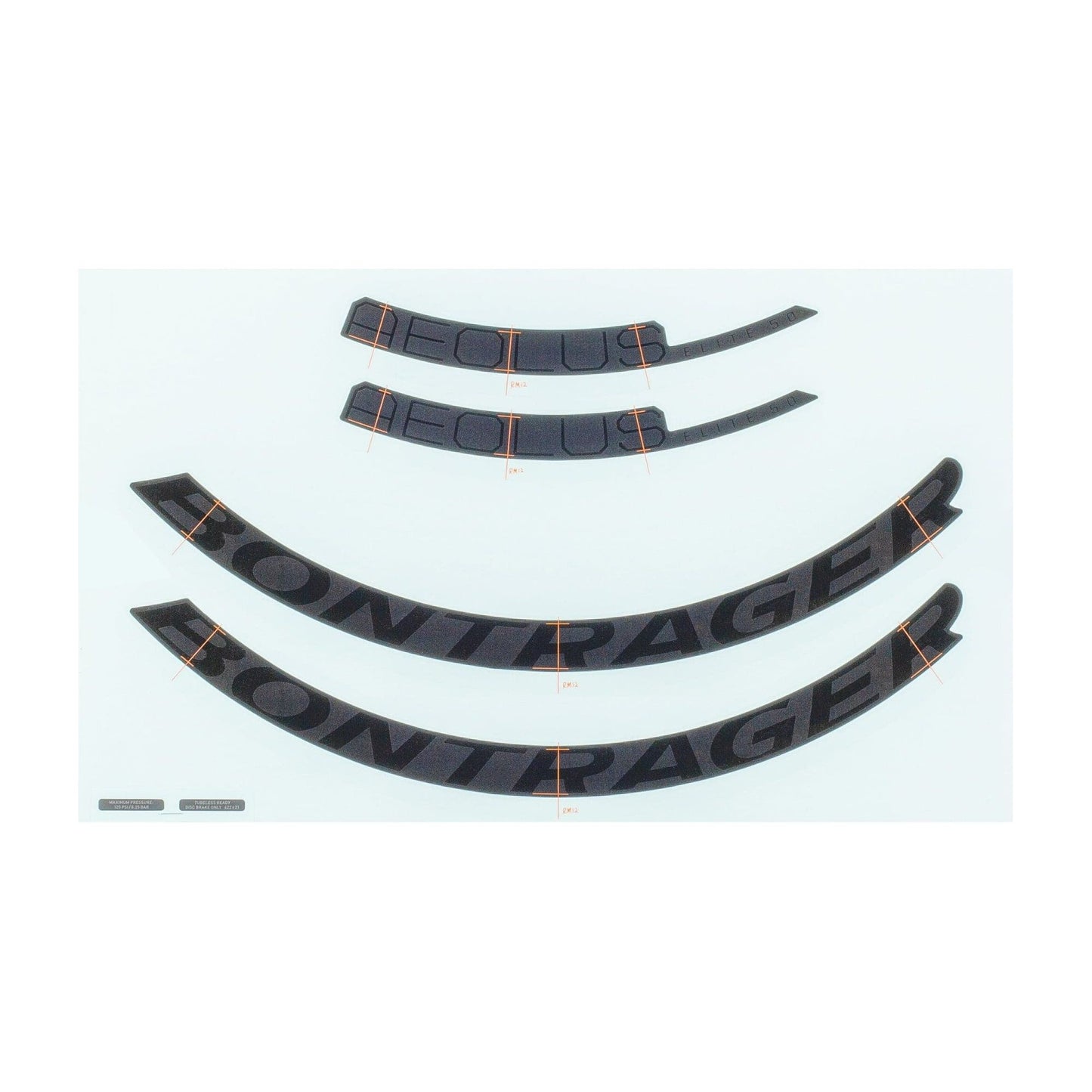 Bontrager Aeolus Elite 50mm Rim Decal Sets