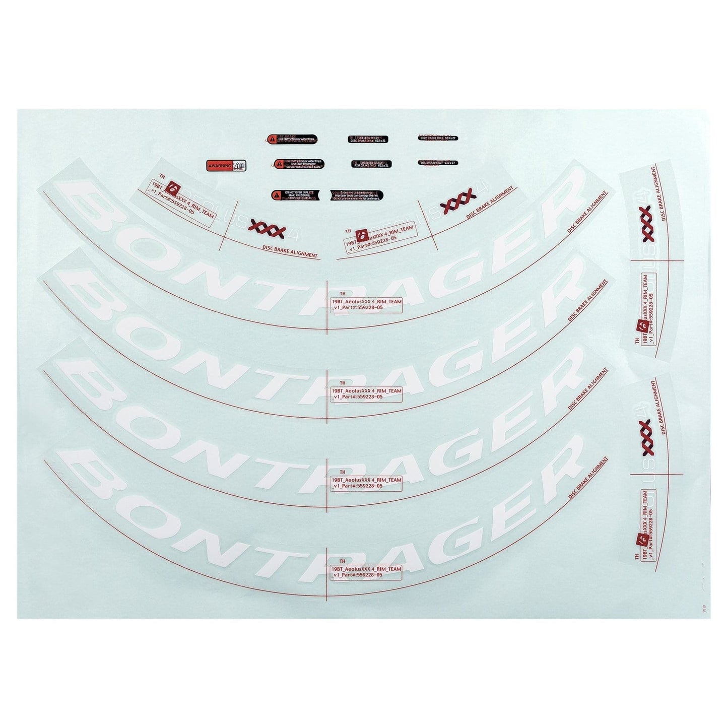 Bontrager Wheelsystem Replacement Aeolus XXX 4 Decals