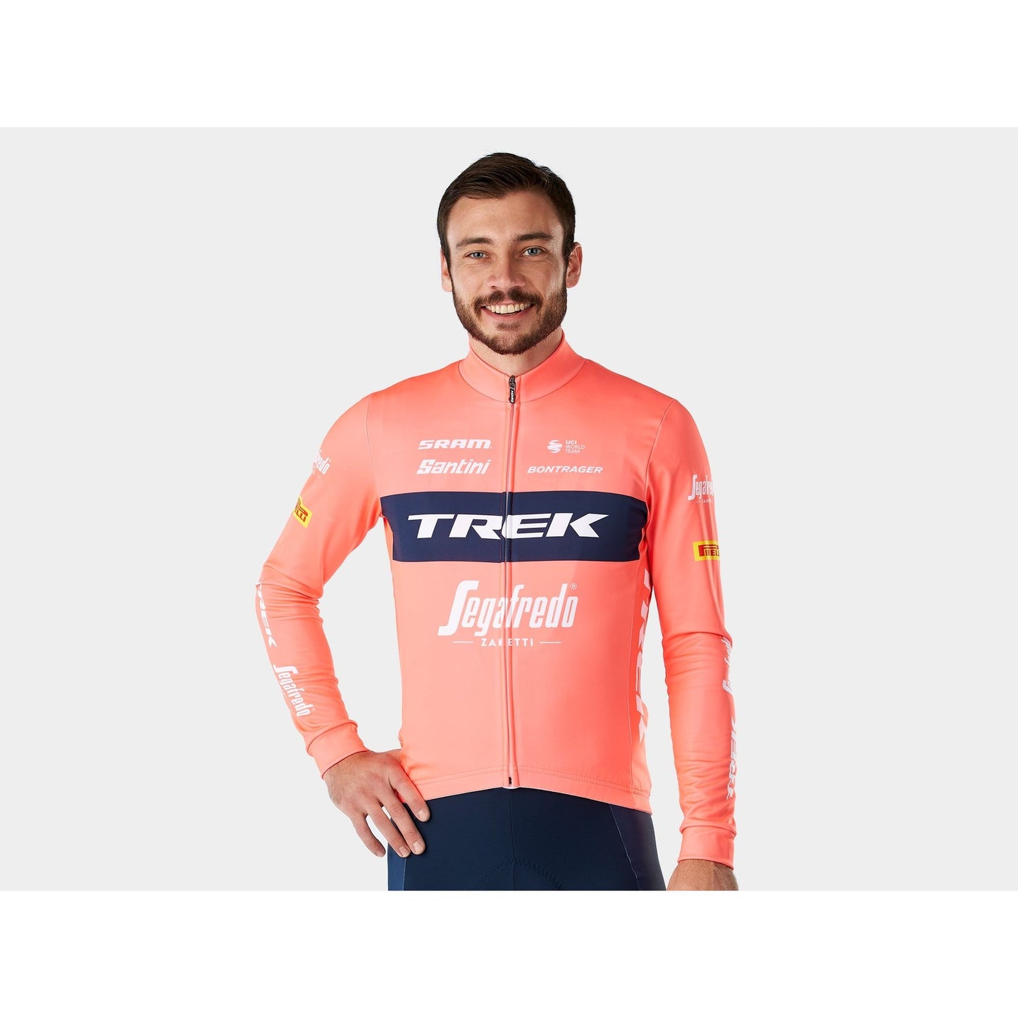 Santini Trek-Segafredo Men's Team Replica LS Thermal Trainin