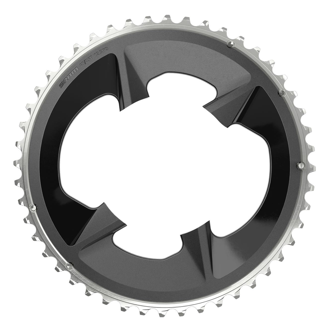 SRAM Rival AXS Chain Ring Road 107BBD 2X12 Black With Cover Plate