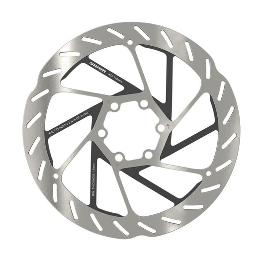 SRAM HS2 Disc Brake Rotor - 220mm - 6-Bolt - Rounded Edge (inc. Bolts)