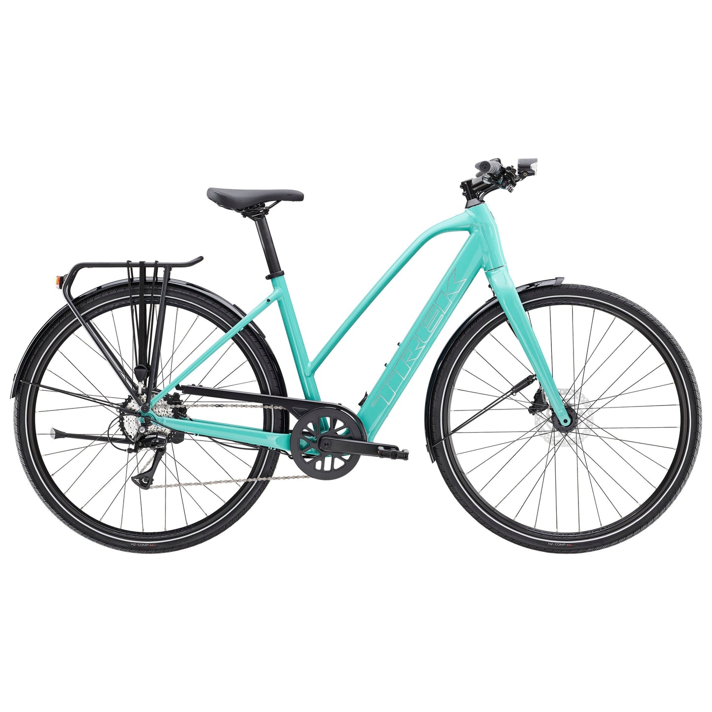 Trek Fx+ 2 LT Midstep 2026 – eHybrid / eTrekking – Blue Sage