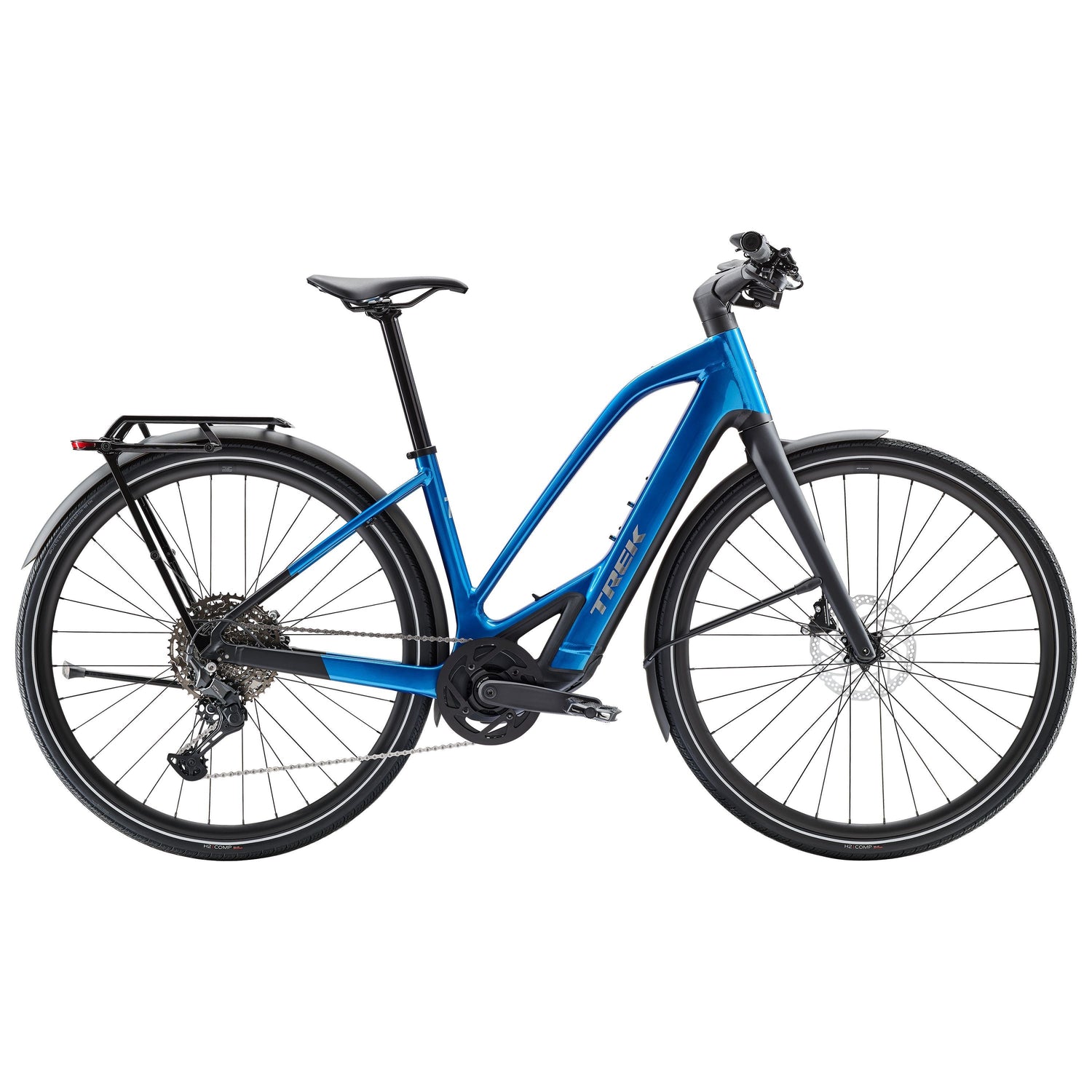 Trek Fx+ 7 Midstep 2026 – eHybrid / eTrekking – Alpine Blue Gloss