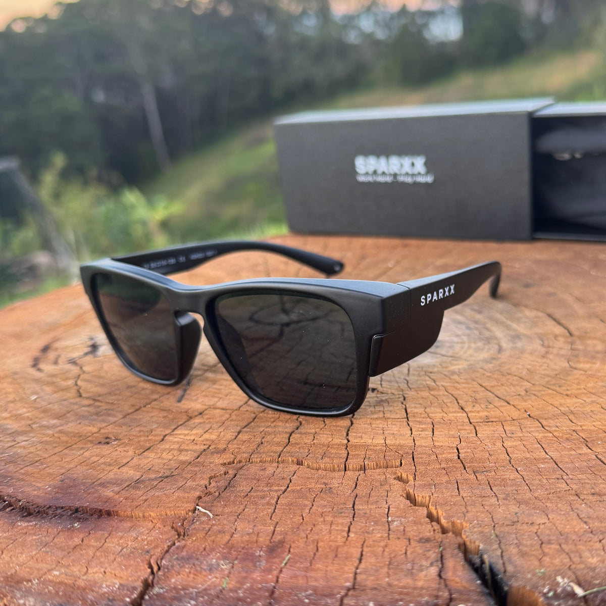 Sparxx Breeze Matte Black polarised safety sunglasses