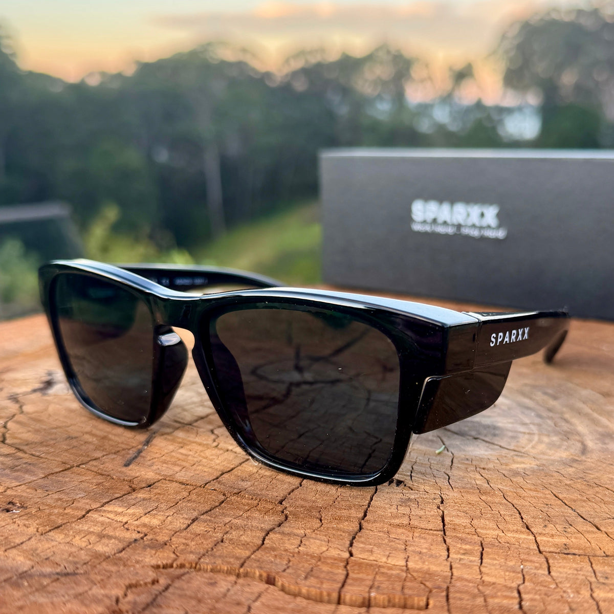 Sparxx Breeze Black Gloss polarised safety sunglasses