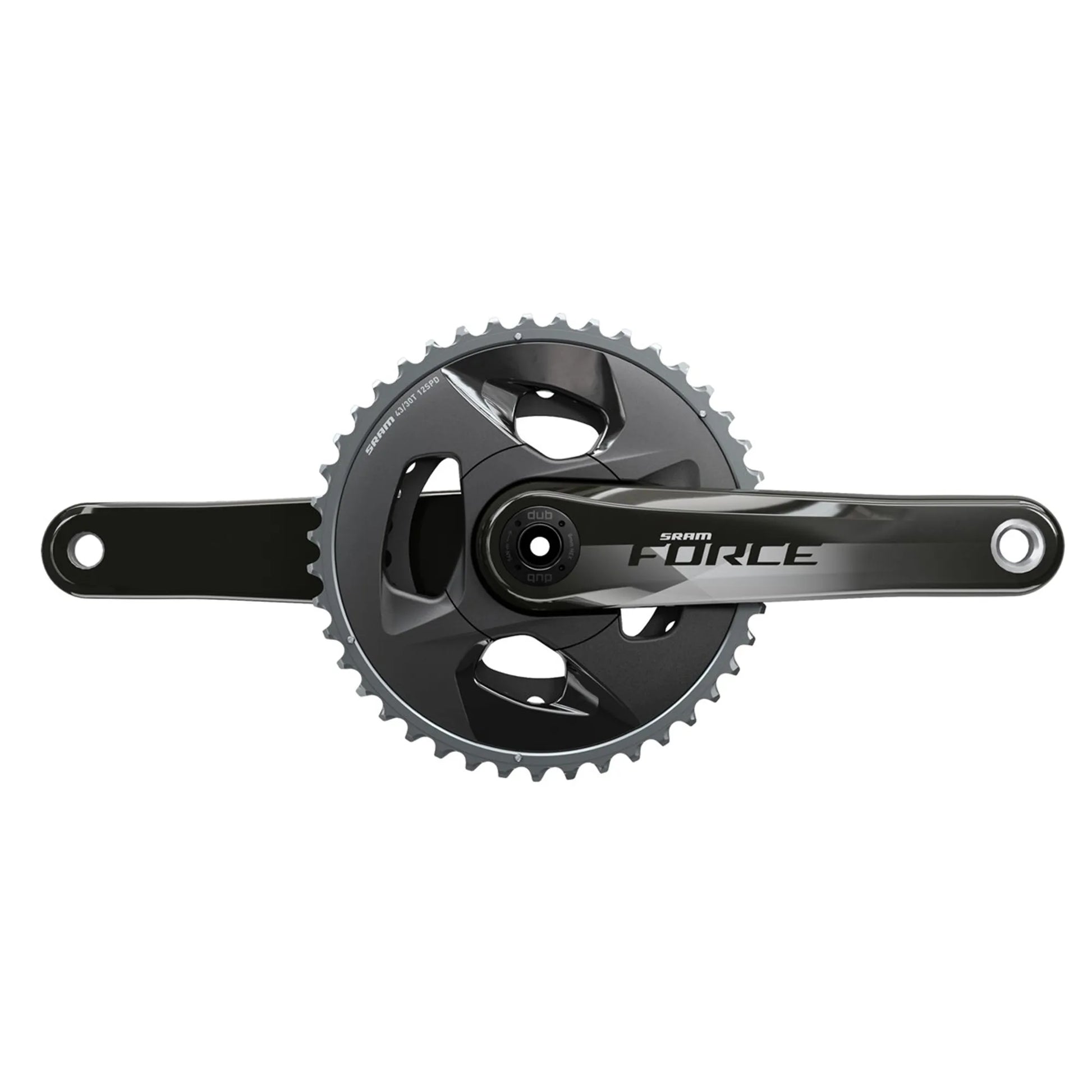 CRANKSET FORCE WIDE D1 DUB 43-30 (BB NOT INCLUDED) 2021: BLACK 170MM