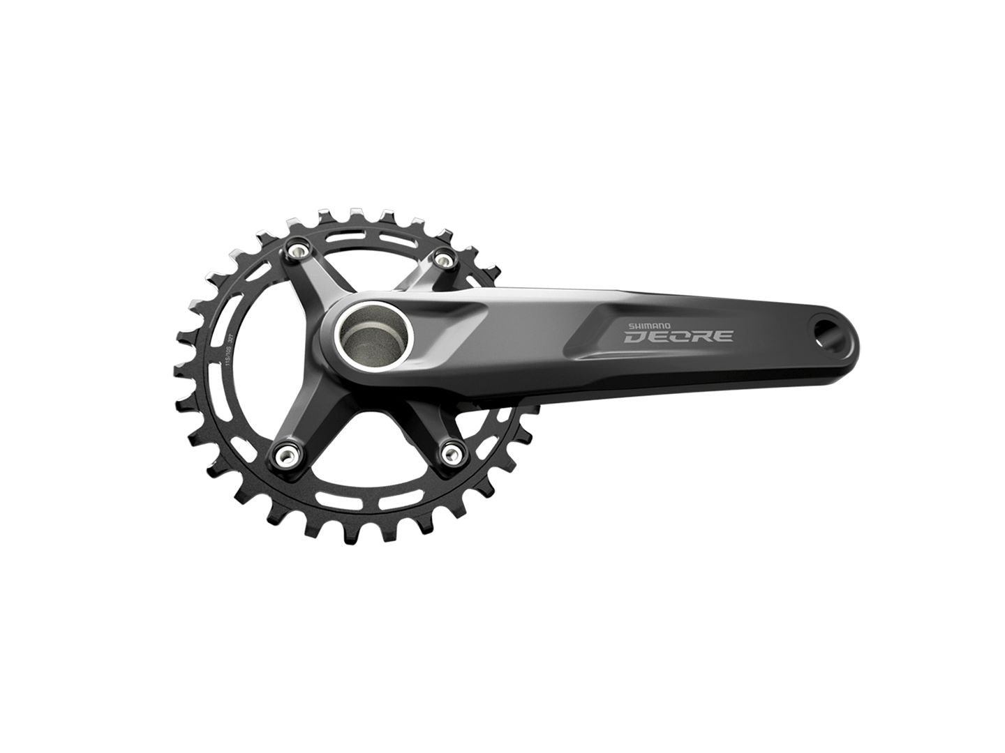 Shimano Deore MT611-1 Linkglide Crankset - 12-Speed, 30t, 170mm, Black
