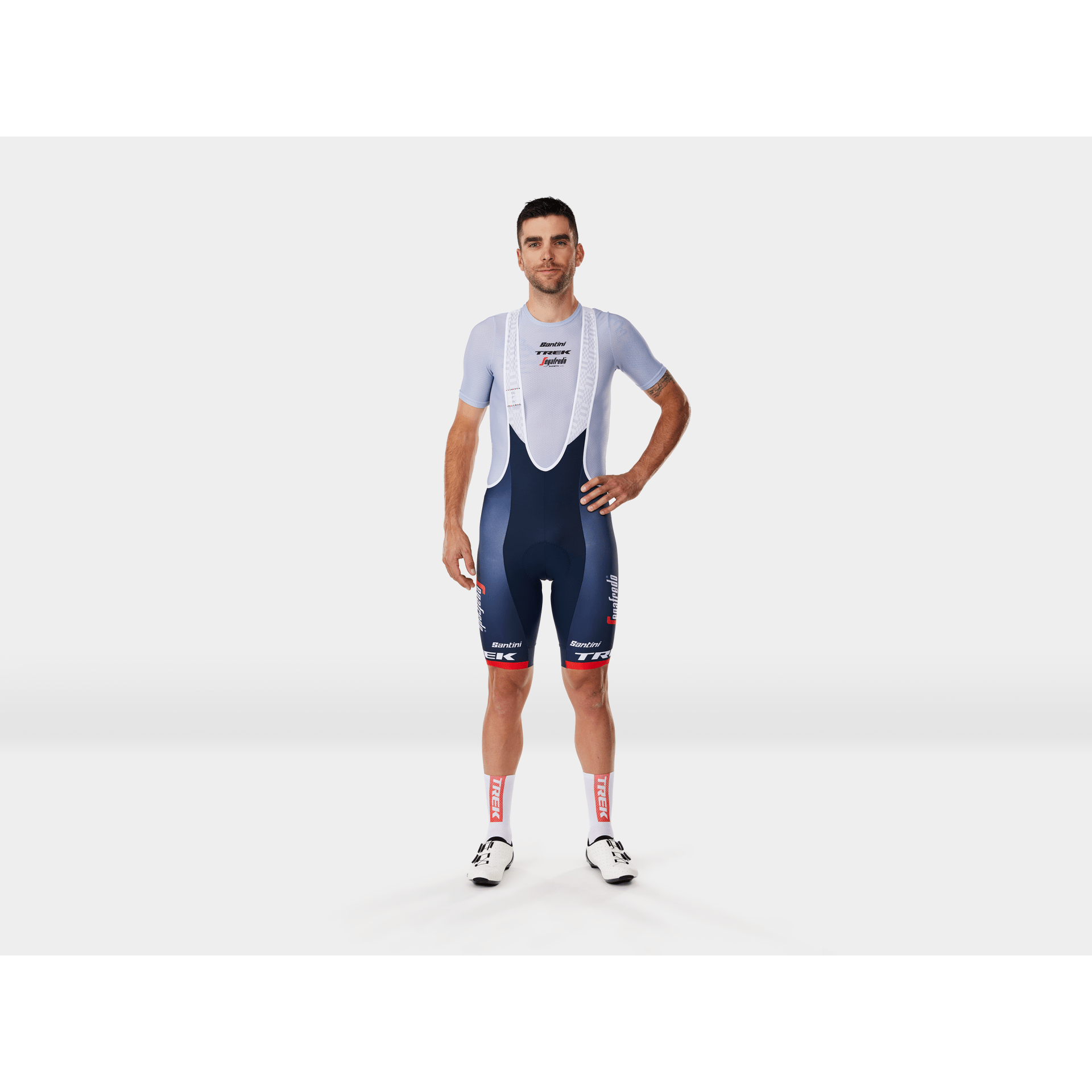 TREK-SEGAFREDO MEN&#039;S TEAM REPLICA RACE BIB SHORTS