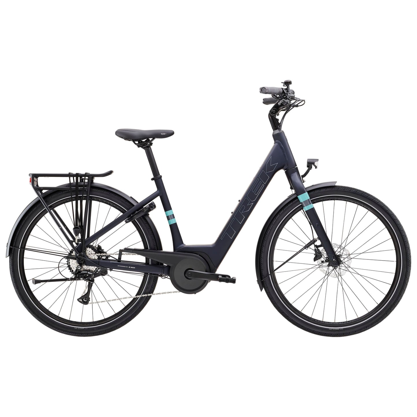 Trek Verve+ 1 Lowstep 2026 – eHybrid / eTrekking – Matte Deep Dark Blue