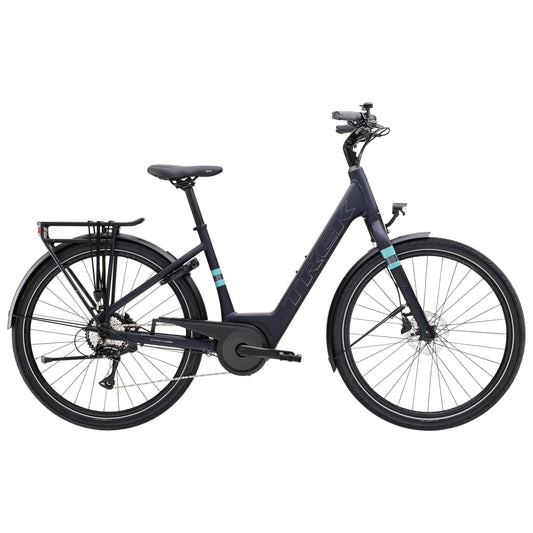 Trek Verve+ 1 Lowstep 2026 – eHybrid / eTrekking – Matte Deep Dark Blue