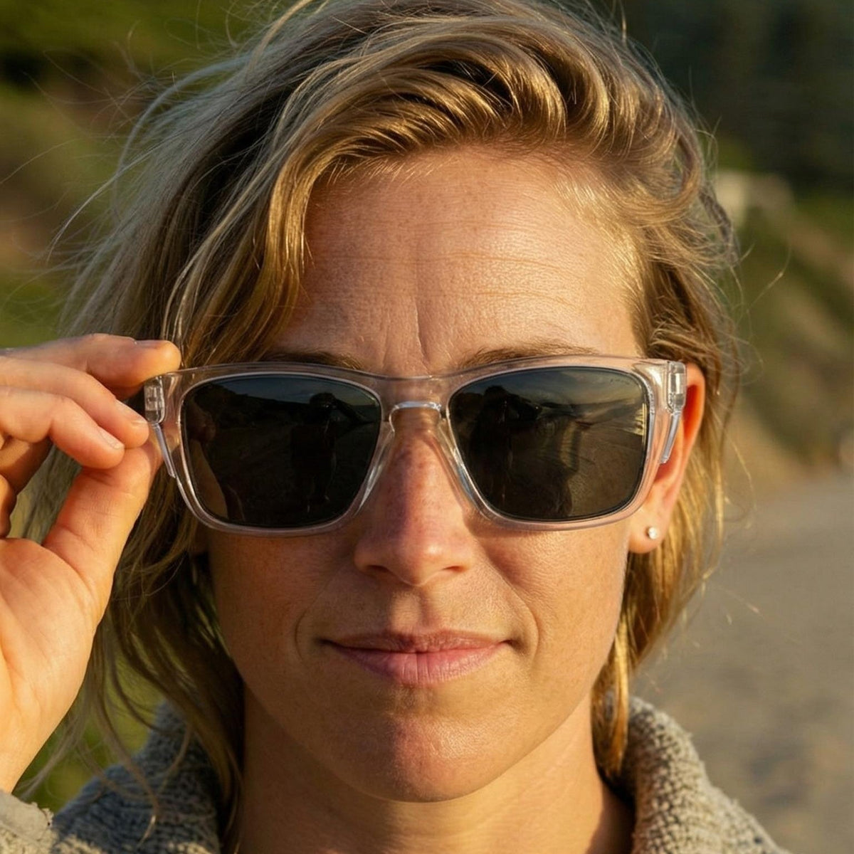 Sparxx Breeze worn, clear frame
