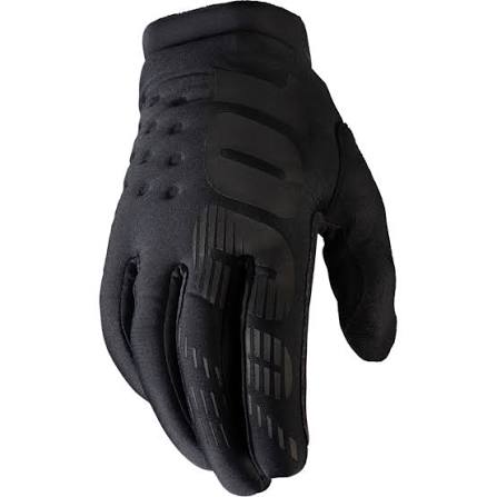100% Brisker Gloves - Black