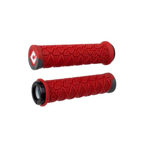 ODI Vanquish v2.1 Lock-On Grips - Graphite/Red, D3O Grip compound