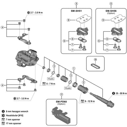 Shimano SM-SH51 SPD Cleat - Single Release, No Nut