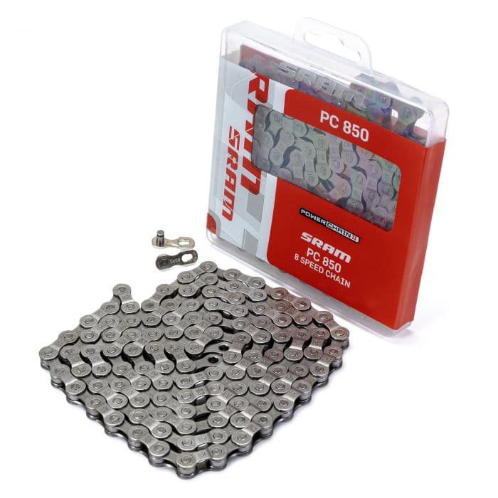 Sram Pc850 7/8spd Chain Grey (114 Links) : Grey 7/8 Speed