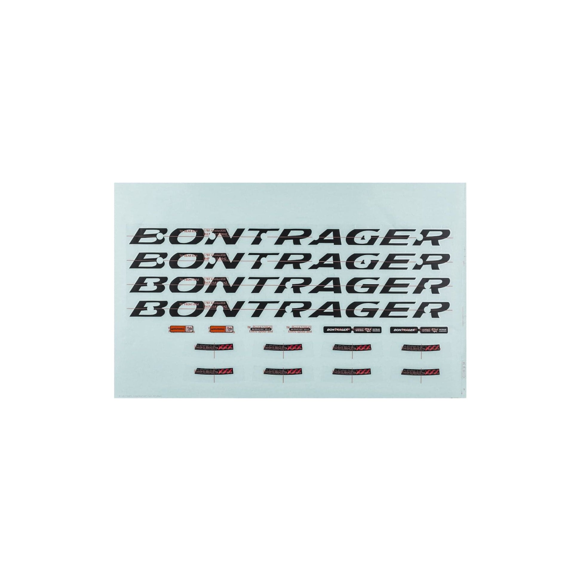 Bontrager Aeolus XXX Rim Decal Sets
