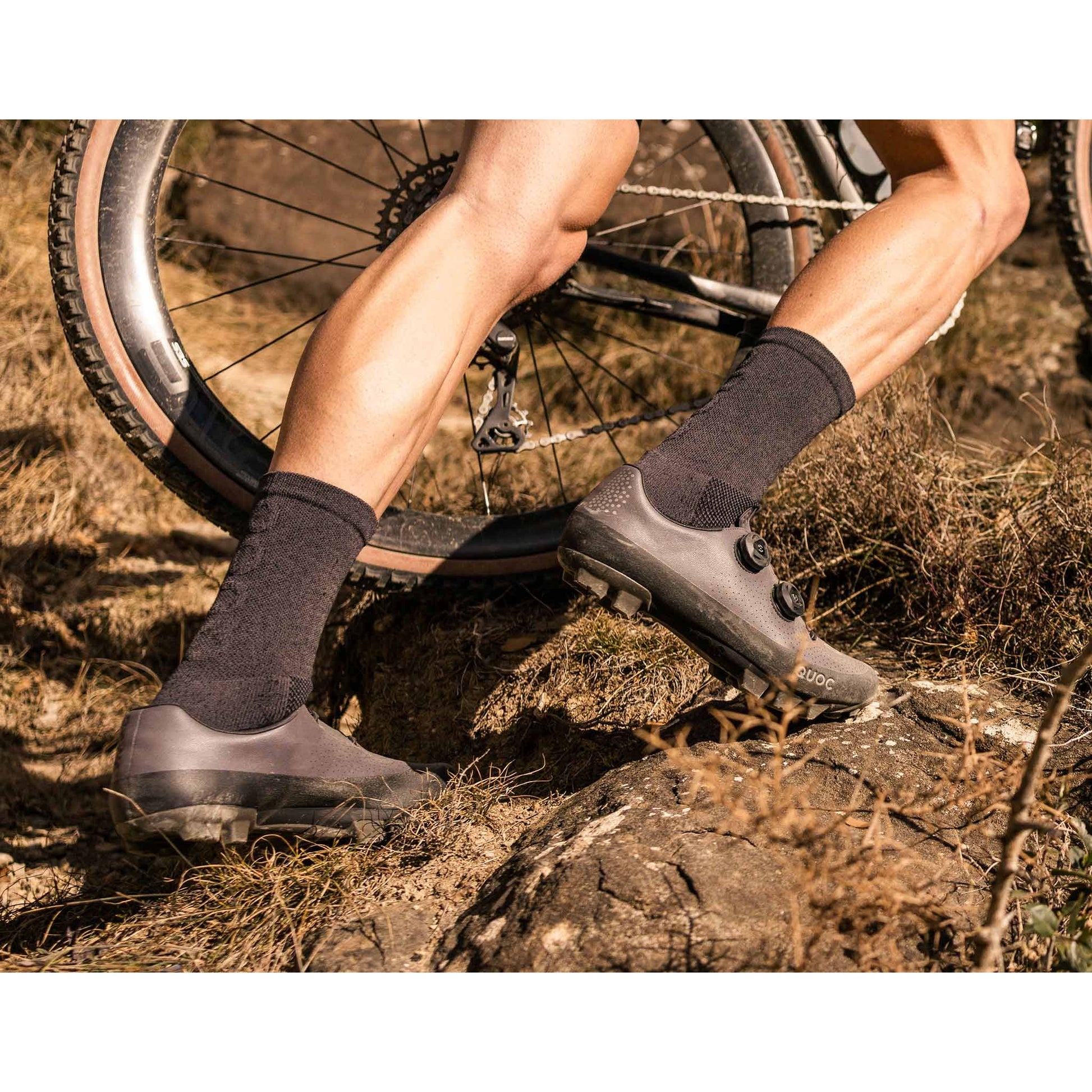 QUOC EXTRA FINE MERINO TECH WOOL SOCK - CHARCOAL