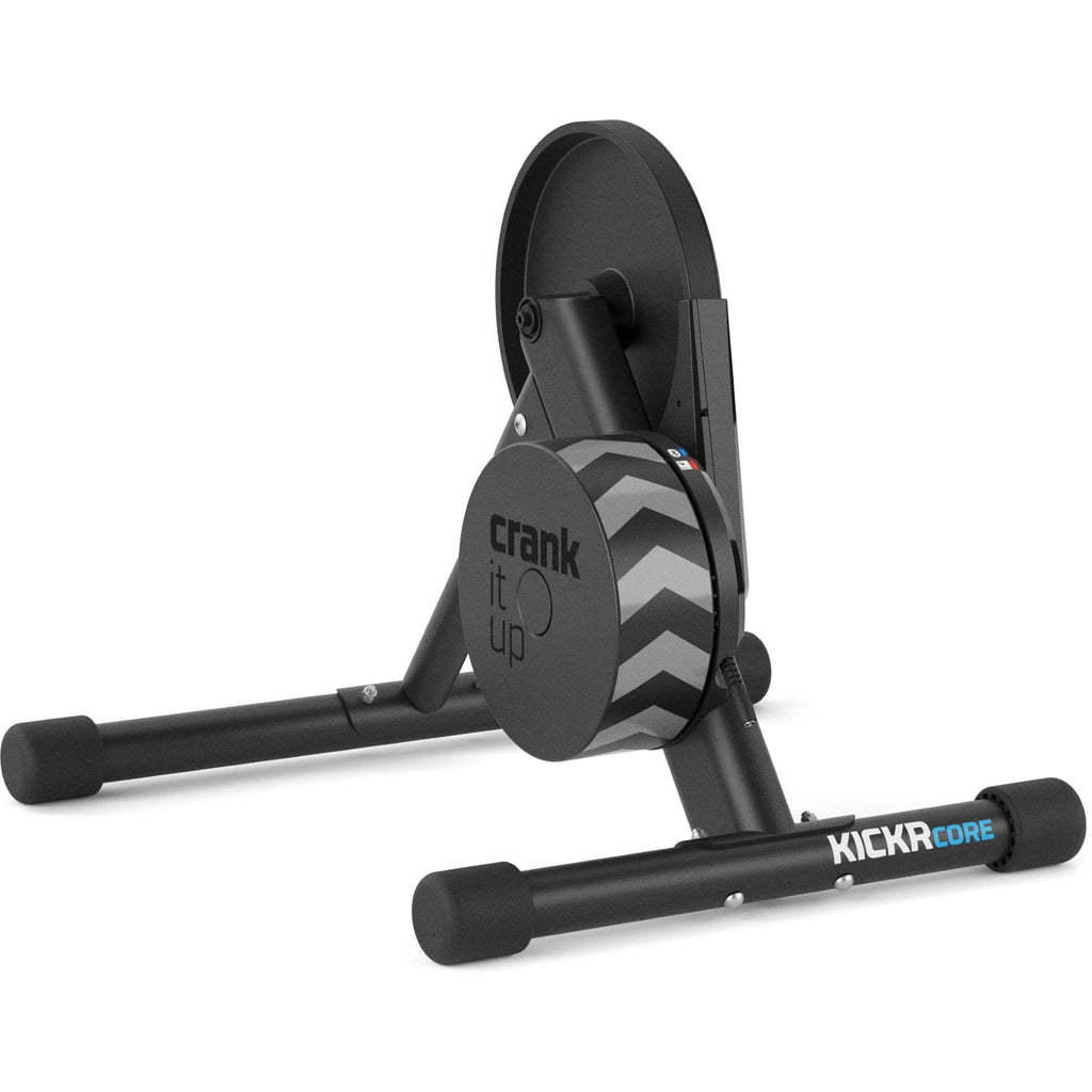 The KICKR CORE is the latest in Wahoo's line of smart indoor bike trainers. It delivers a realistic, accurate, and quiet indoor training experience by using the proven flywheel technology and advanced algorithms of Wahoo's legendary indoor bike trainers. The KICKR CORE indoor trainer is built with the durabilty to withstand all of your indoor training sessions